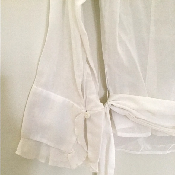😍Women Spring/Summer White Wrap Around Blouse - Picture 5 of 7